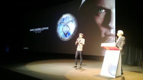 Jamie Campbell Bower presenting at CineEurope (Photo Credit: Martin Moszkowicz)