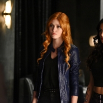 SHADOW HUNTERS - "Morning Star" - Time is running out for the Shadowhunters to stop Valentine in "Morning Star," the season finale of "Shadowhunters," airing TUESDAY, APRIL 5 (9:00 - 10:00 p.m. EDT) on Freeform. (Freeform/John Medland) KATHERINE MCNAMARA, EMERAUDE TOUBIA